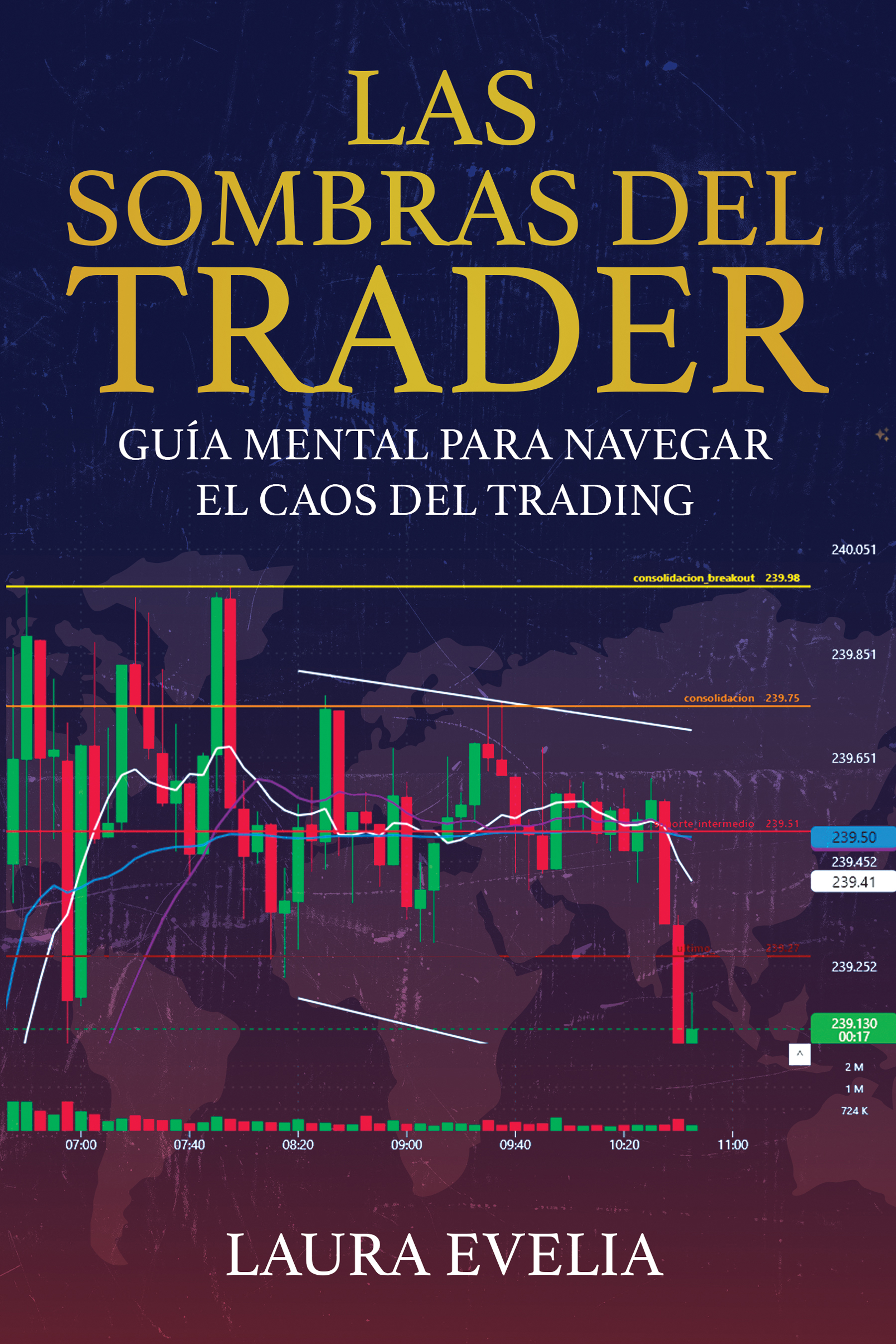 Portada del libro Las Sombras del Trader de Laura Evelia